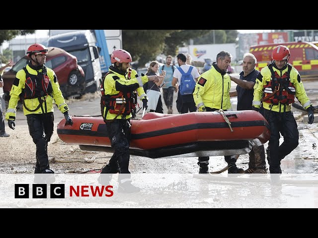 ⁣Spain floods death toll rises above 200 | BBC News