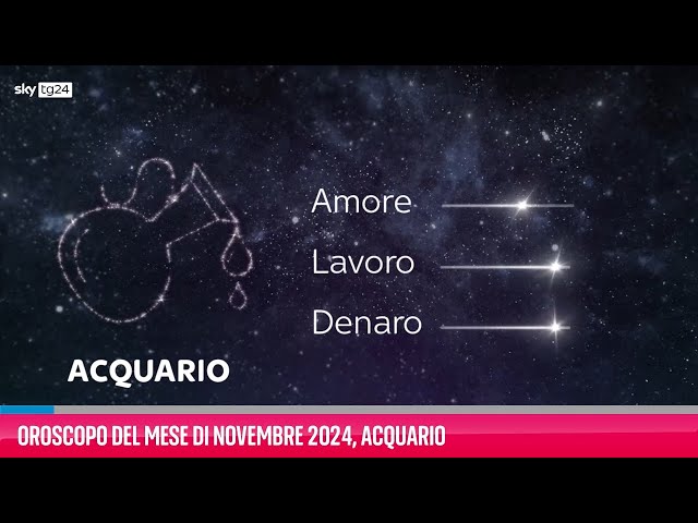 ⁣Oroscopo del mese di Novembre 2024, Acquario