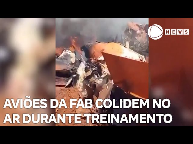 ⁣Aviões da FAB colidem durante treinamento no interior de São Paulo