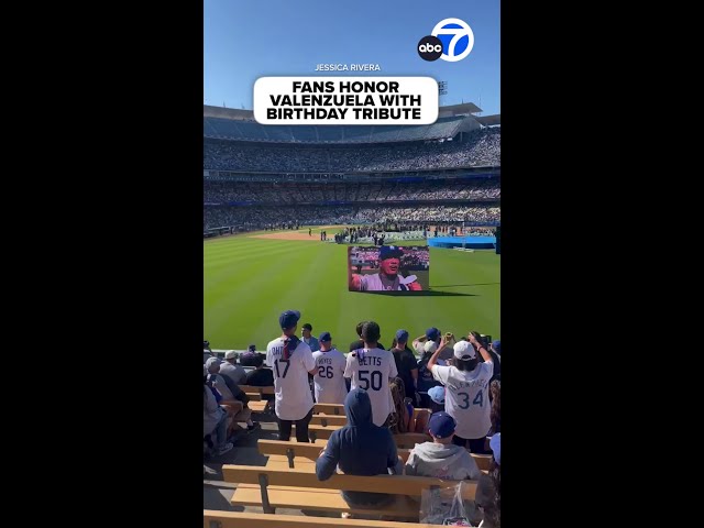 ⁣Fans sing 'Happy Birthday' to Fernando Valenzuela!