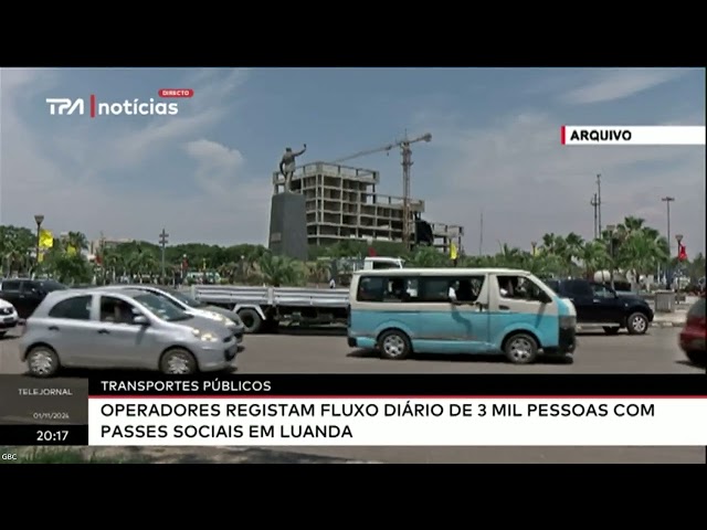 ⁣Transportes Públicos - Operadores registam fluxo diário de 3 mil pessoas com passes sociais...