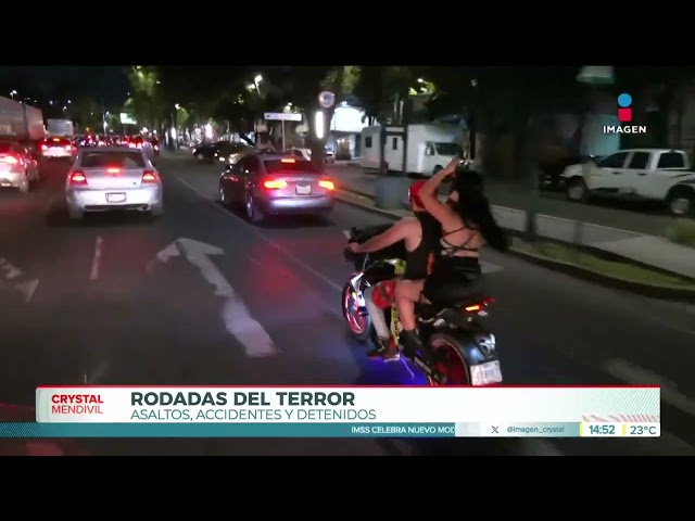 ⁣¡Asaltos, accidentes y más! En la "Rodada del terror" en la CDMX