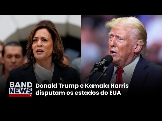 ⁣Trump e Kamala focam esforços em estados-chave | BandNewsTV