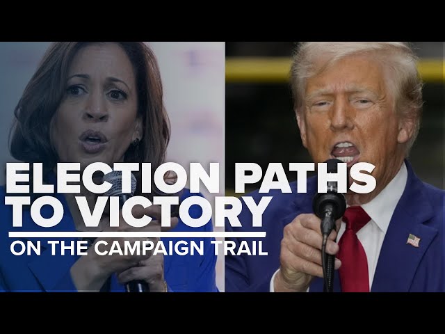 ⁣Paths to victory: Electoral College map offers differing scenarios of Trump, Harris wins