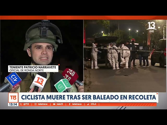 ⁣Ciclista muere tras ser baleado en Recoleta