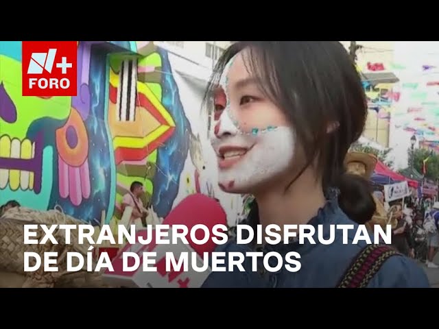 ⁣Estudiantes extranjeros disfrutan de la celebración de Día de Muertos en CDMX - Las Noticias