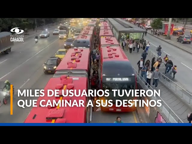 ⁣Protestas en Bogotá afectaron movilidad de algunas zonas: operación de Transmilenio se congestionó