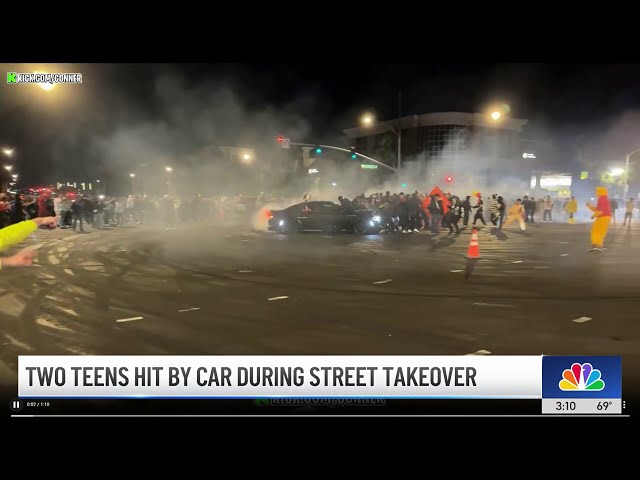 ⁣Anaheim street takeover leaves 2 teenagers injured