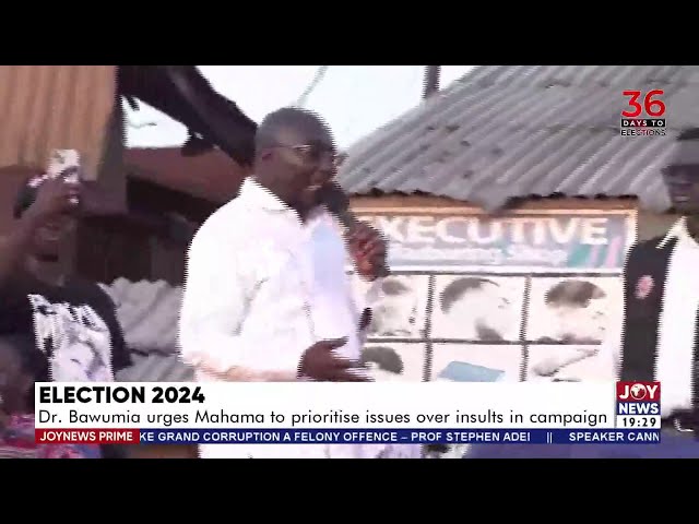 ⁣Dr Bawumia urges Mahama to prioritise issues over insults in campaign | Joy News Prime(1-11-24)