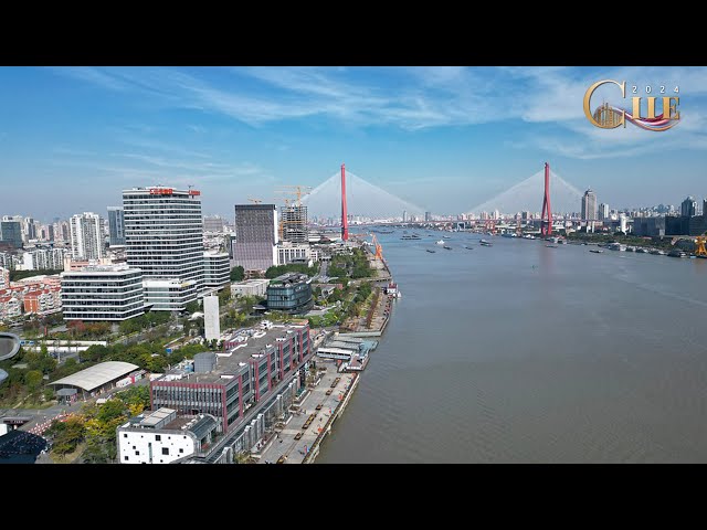 ⁣Live: View of Yangpu Riverside in northeast Shanghai