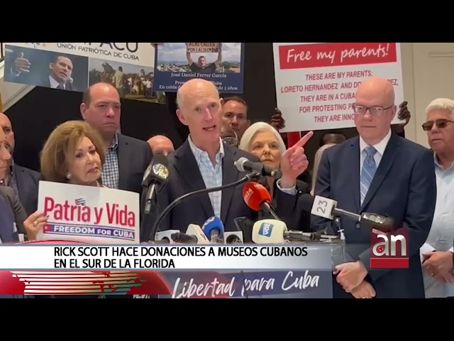 ⁣Rick Scott dona parte de su salario a museos del Sur de la Florida que promueven la libertad de Cuba