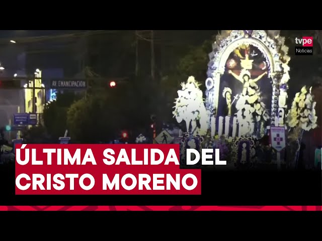 ⁣Señor de los Milagros: último recorrido procesional del Cristo Moreno en el 2024