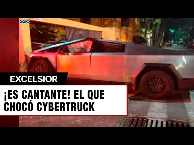 ¡Es cantante! Identifican a conductor que chocó lujosa Cybertruck Tesla en CDMX