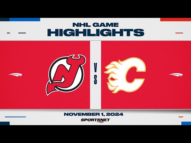 ⁣NHL Highlights | Flames vs. Devils - November 1, 2024