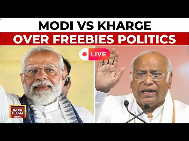 ⁣LIVE | Modi vs Kharge Over Freebie Politics: Are Congress’ 'Khatakhat' Promises Burdening 