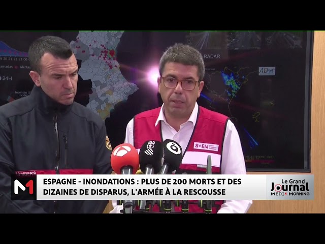 ⁣Inondations en Espagne : plus de 200 morts et des dizaines de disparus, l'armée à la rescousse