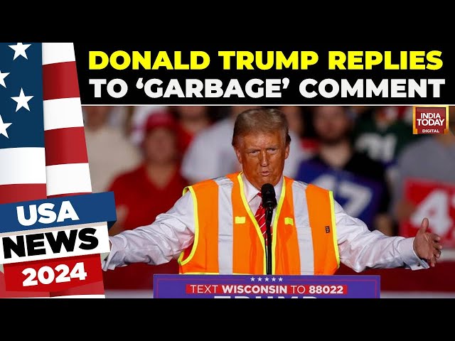 ⁣US Election LIVE News: Donald Trump Dressed As Garbage Man, Attacks Kamala In Wisconsin Rally