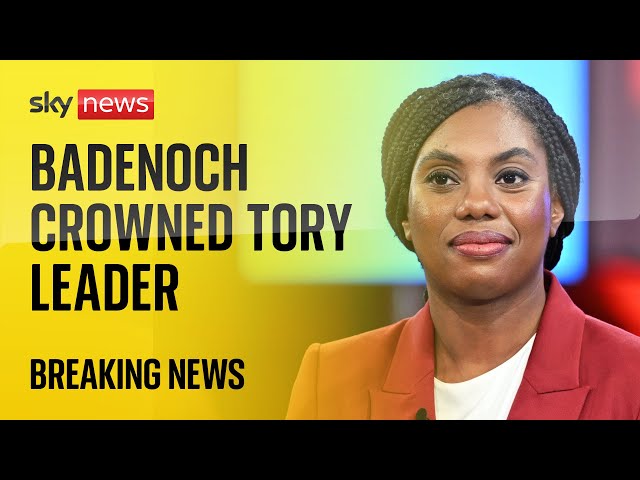 ⁣'This is the most enormous honour': Kemi Badenoch wins Tory leadership race