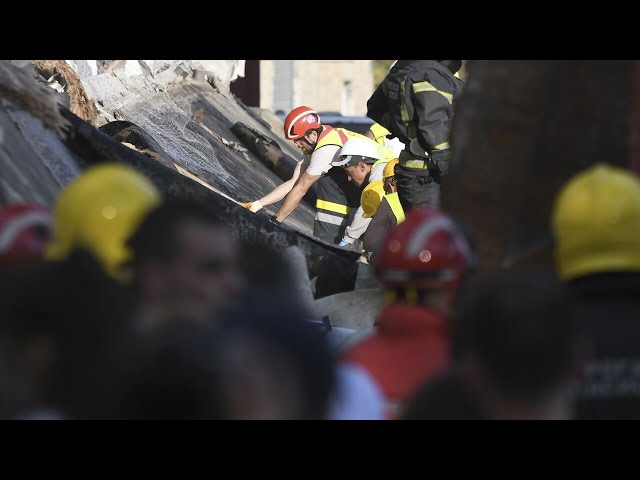 ⁣At least 13 dead after roof collapse outside train station in Serbia