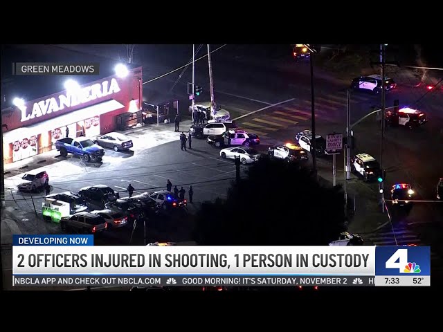 ⁣2 officers injured in South LA shootout