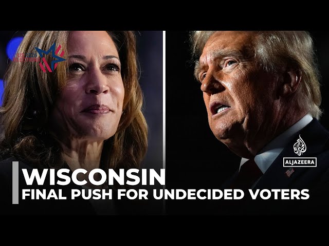 ⁣Final push for undecided voters: Candidates seek support in swing state of Wisconsin