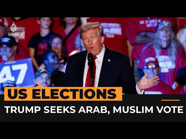 ⁣Donald Trump targets Liz Cheney as he courts Arab, Muslim voters | Al Jazeera Newsfeed