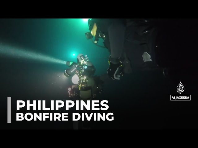 ⁣Philippines bonfire diving: Push to boost tourism with new trend