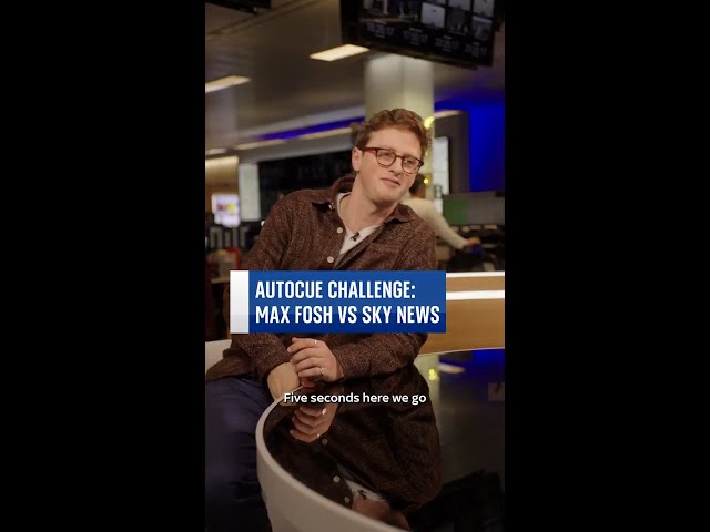 ⁣Max Fosh and Sky News take on the autocue challenge