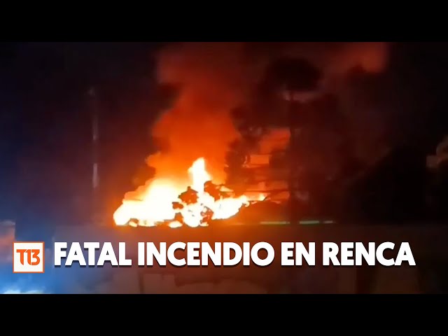 ⁣Fatal incendio en Renca: Fuego habría comenzado por una vela