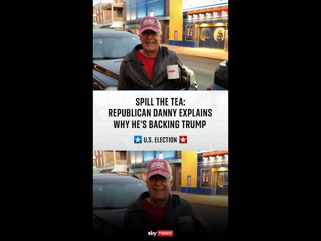 ⁣Spill the Tea: 'Diehard republican' Danny explains why he's backing Trump in the US e