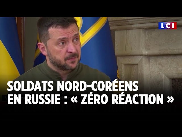 ⁣Soldats nord-coréens en Russie : « Zéro réaction » des alliés, dénonce Zelensky