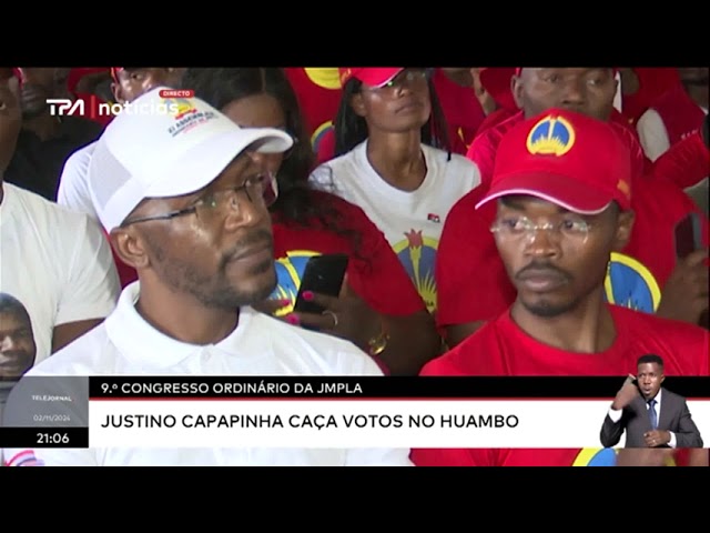 ⁣9º. congresso ordinário da JMPLA - Justino Capapinha caça votos no Huambo