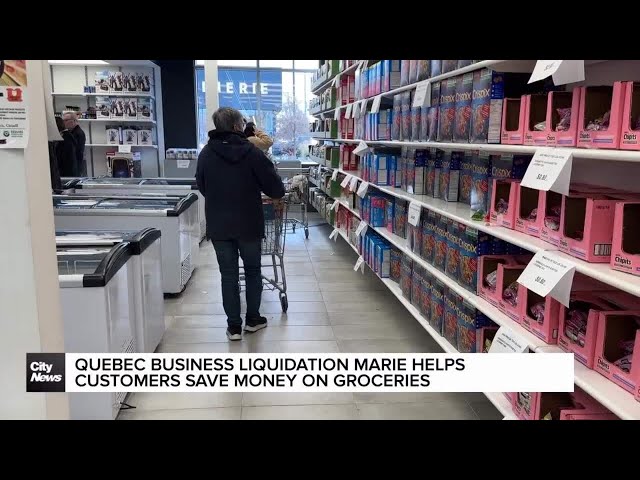 ⁣Quebec business Liquidation Marie helps customers save on groceries