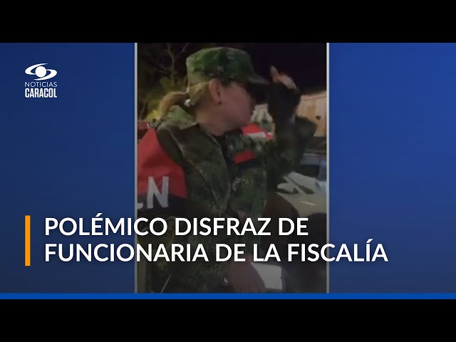 ⁣Polémica por funcionaria de la Fiscalía que se disfrazó del ELN