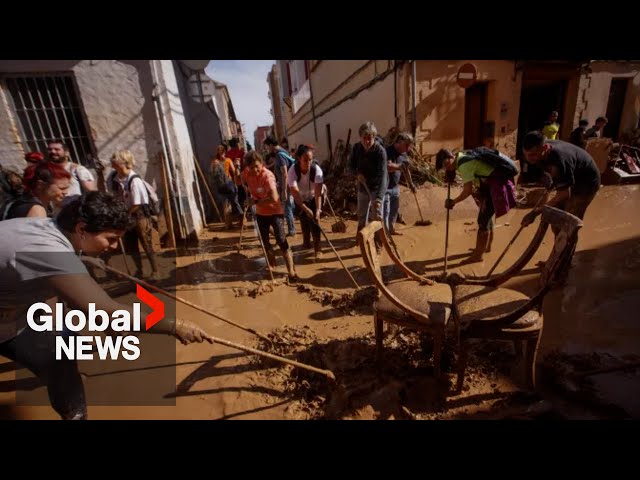 ⁣Spain floods: Biggest peacetime disaster recovery in country's history as deaths surpass 211