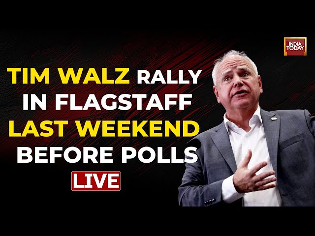 ⁣Tim Walz Rally LIVE: Tim Walz Rally In Flagstaff Arizona | Tim Walz Speech | US Elections 2024