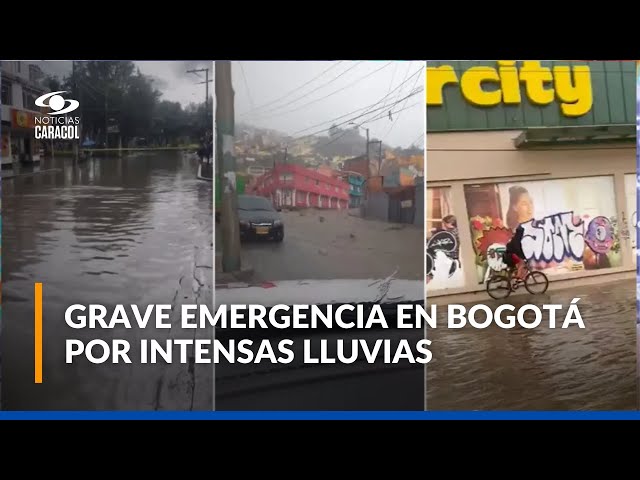 ⁣Aguacero en Bogotá dejó graves inundaciones en el norte la ciudad: viviendas resultaron afectadas