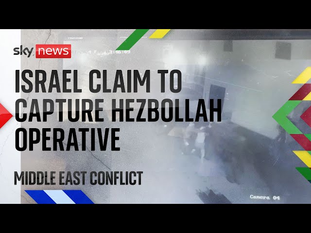 ⁣Israeli naval forces capture man they claim is a top Hezbollah operative | Middle East conflict