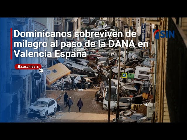 ⁣Dominicanos sobreviven de milagro al paso de la DANA en Valencia España