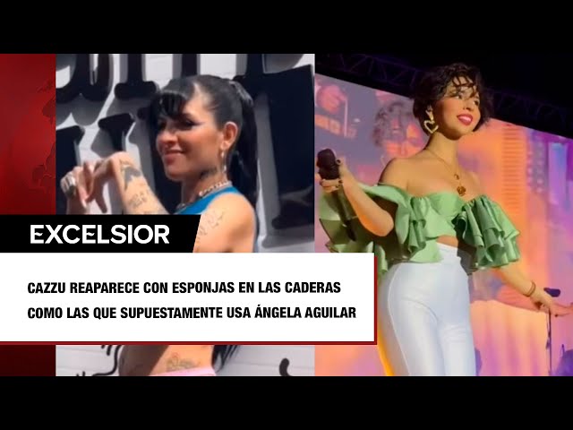 ⁣Cazzu reaparece con esponjas en las caderas como las que supuestamente usa Ángela Aguilar