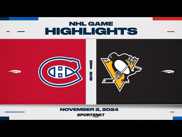 ⁣NHL Highlights | Canadiens vs. Penguins - November 2, 2024