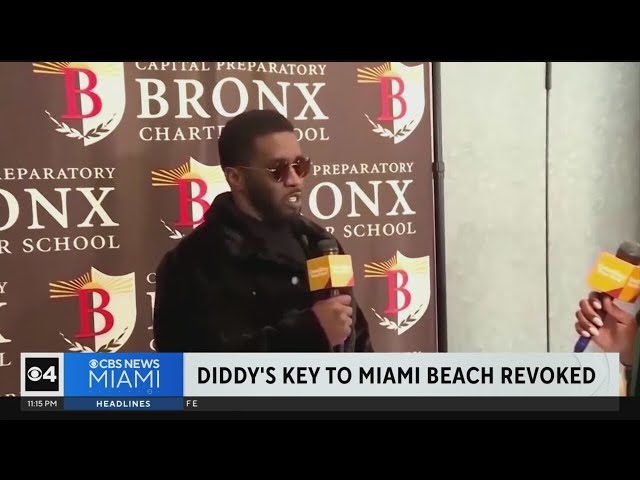 ⁣Sean "Diddy" Combs' key to Miami Beach revoked