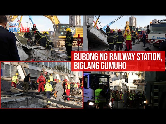 ⁣Bubong ng railway station, biglang gumuho | GMA Integrated Newsfeed