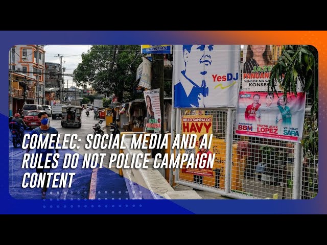 ⁣Comelec: Social media and AI rules do not police campaign content