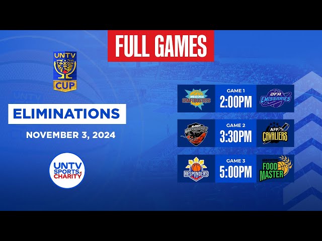 ⁣LIVE FULL GAMES: UNTV Cup Season 11 Eliminations at Paco Arena, Manila | November 03, 2024