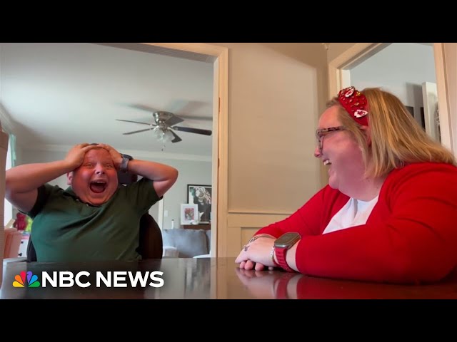 ⁣Boy surprised with Taylor Swift tickets after his Eras Tour costume goes viral