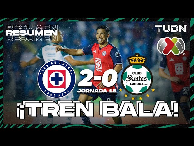 ⁣Resumen y goles | Cruz Azul 2-0 Santos | Liga Mx -AP2024 - J15 | TUDN