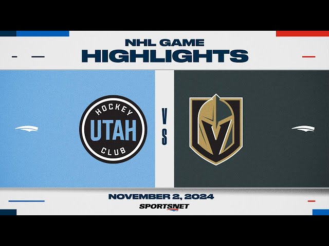 ⁣NHL Highlights | Utah HC vs. Golden Knights - November 2, 2024