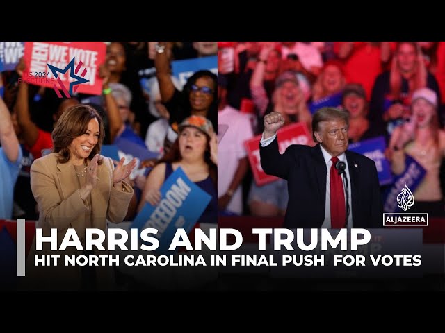 ⁣Harris, Trump hit North Carolina in final weekend push before US election