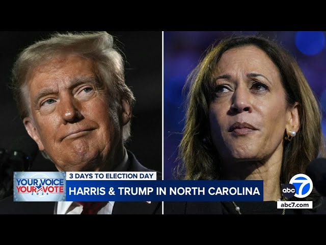 ⁣Harris and Trump focus on Sunbelt states during final weekend push for votes